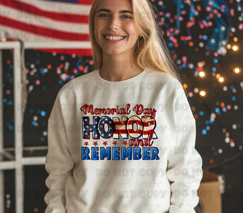 Memorial Day Honor with Flag