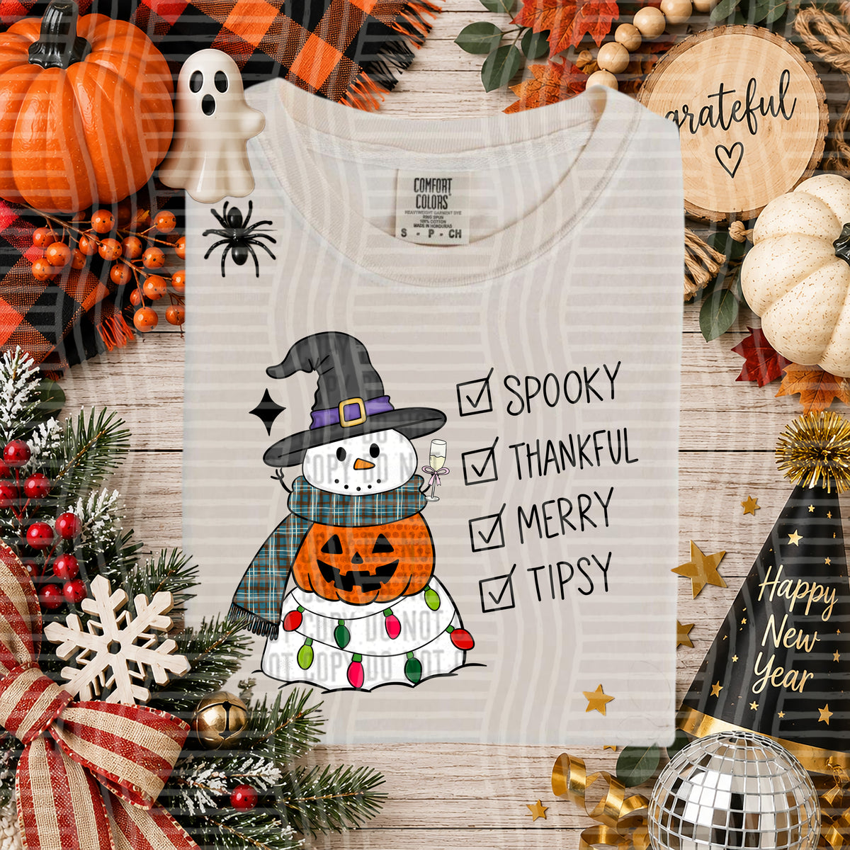 Spooky- Thankful- Merry- Tipsy