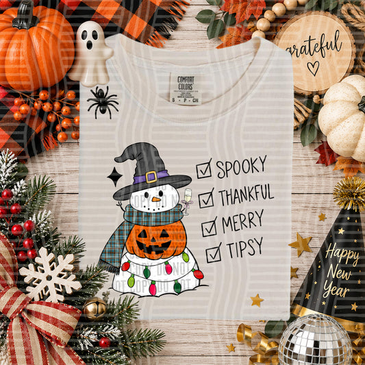 Spooky- Thankful- Merry- Tipsy